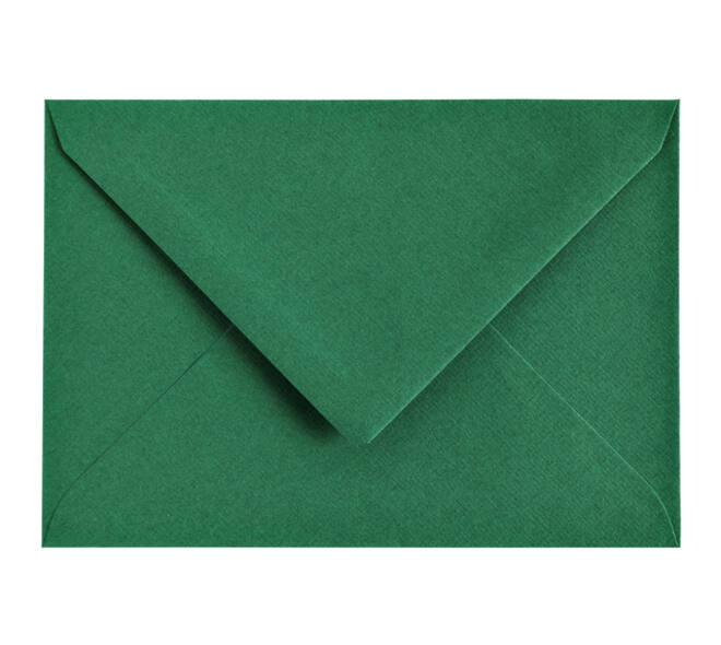 Envelop Papicolor C6 114x162mm dennengroen pak à 6 stuks