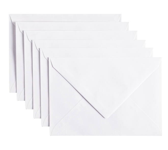 Envelop Papicolor C6 114x162mm kraft wit pak à 6 stuks