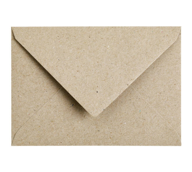 Envelop Papicolor C6 114x162mm kraft grijs pak à 6 stuks