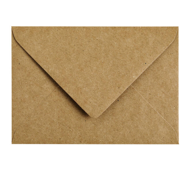 Envelop Papicolor C6 114x162mm kraft bruin pak à 6 stuks