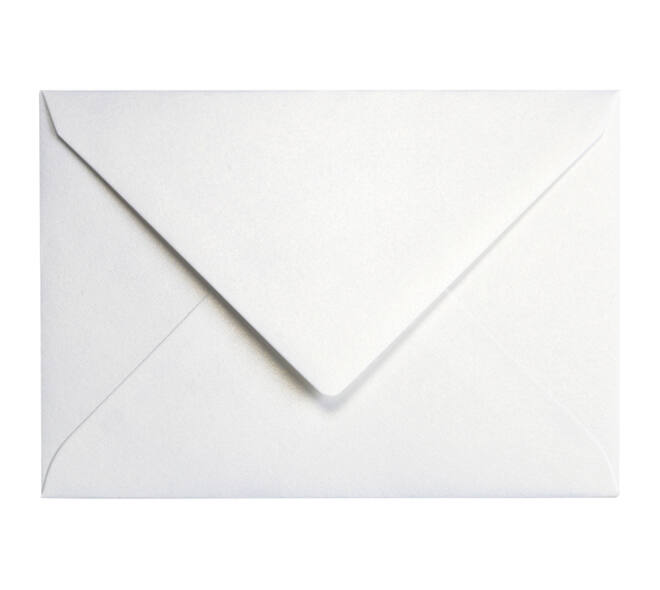 Envelop Papicolor C6 114x162mm metallic parelwit pak à 6 stuks
