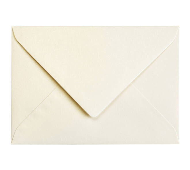 Envelop Papicolor C6 114x162mm metallic ivoor pak à 6 stuks