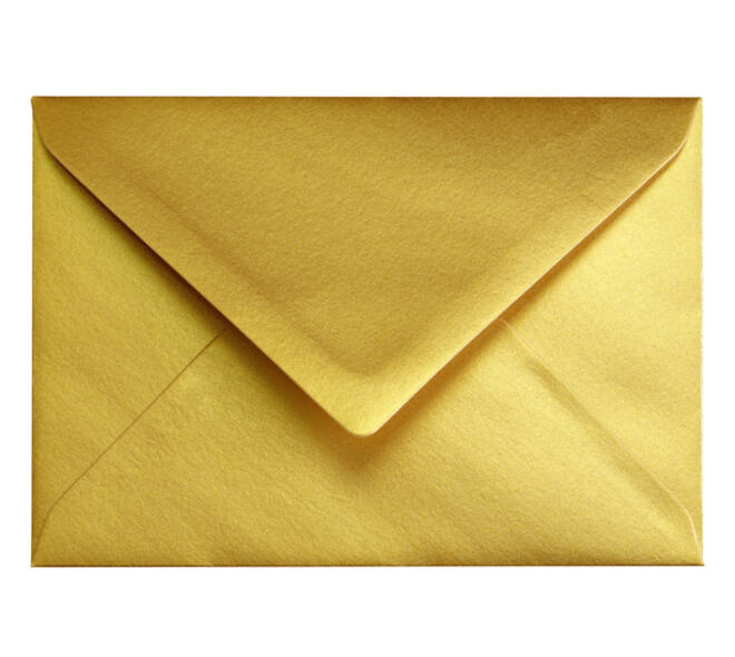 Envelop Papicolor C6 114x162mm metallic goud pak à 6 stuks