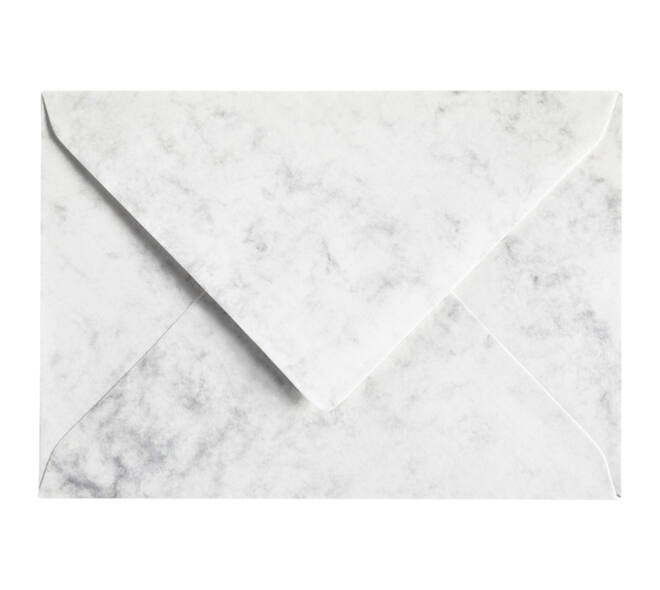 Envelop Papicolor C6 114x162mm marble grijs pak à 6 stuks