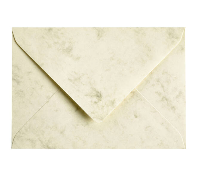 Envelop Papicolor C6 114x162mm marble ivoor pak à 6 stuks