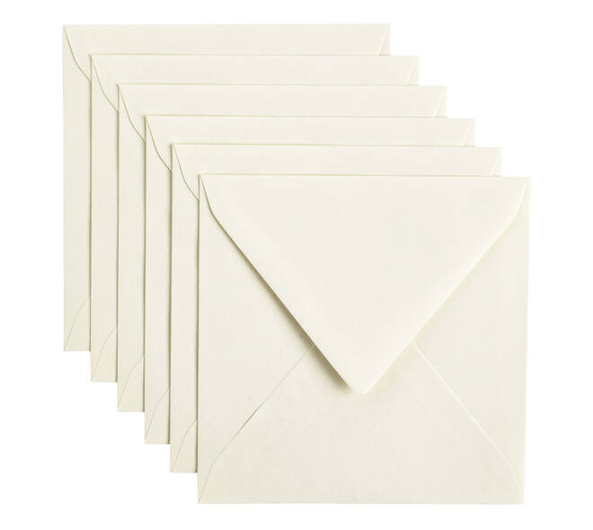 Envelop Papicolor 140x140mm anjerwit pak à 6 stuks