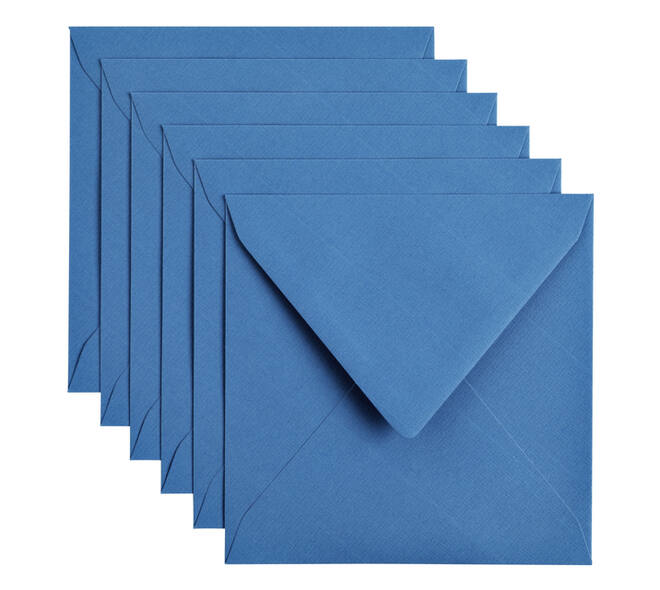 Envelop Papicolor 140x140mm donkerblauw pak à 6 stuks
