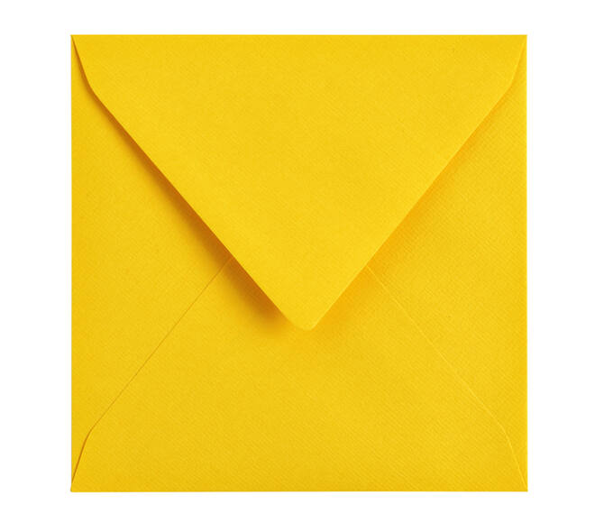 Envelop Papicolor 140x140mm dottergeel pak à 6 stuks