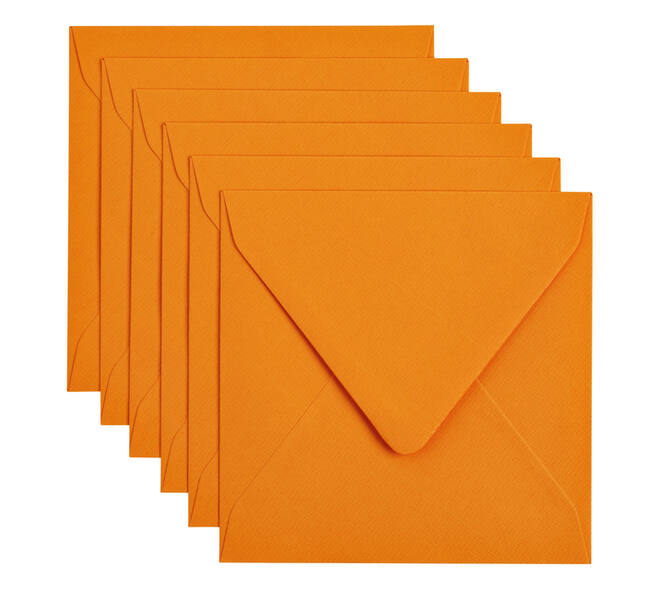 Envelop Papicolor 140x140mm oranje pak à 6 stuks