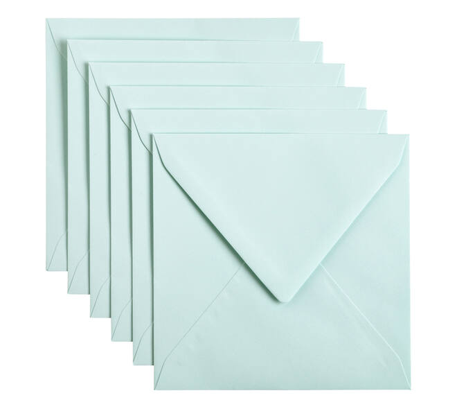 Envelop Papicolor 140x140mm zeegroen pak à 6 stuks