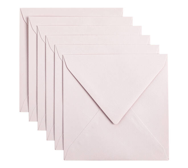 Envelop Papicolor 140x140mm lichtroze pak à 6 stuks