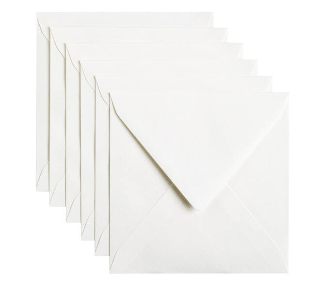 Envelop Papicolor 140x140mm hagelwit pak à 6 stuks