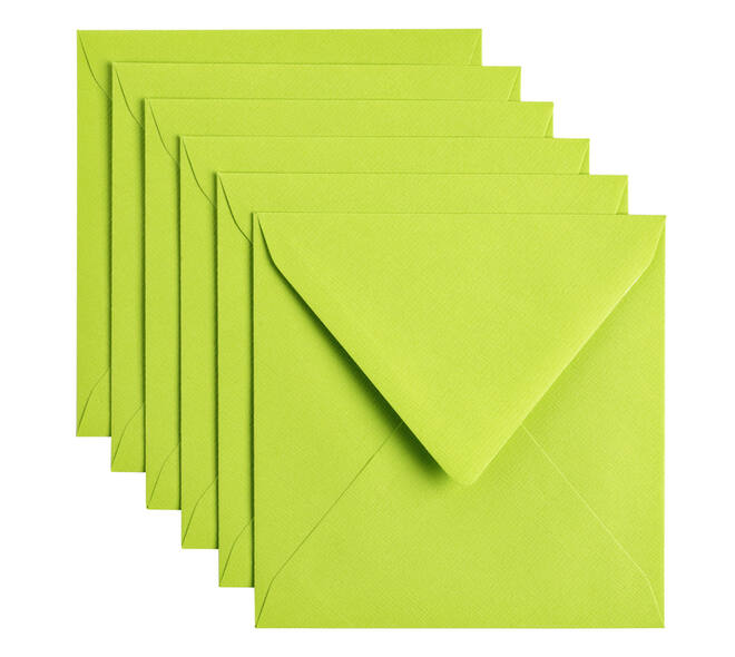Envelop Papicolor 140x140mm appelgroen pak à 6 stuks