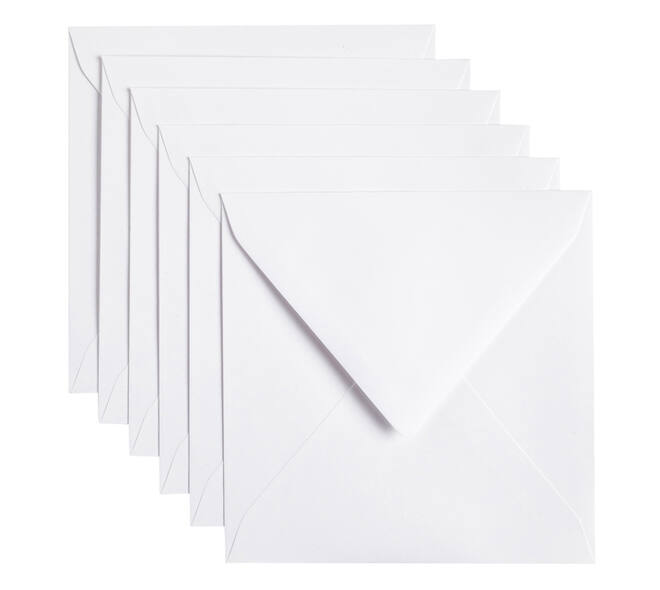 Envelop Papicolor 140x140mm kraft wit pak à 6 stuks