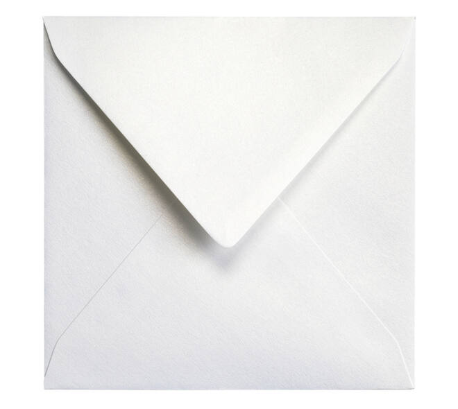 Envelop Papicolor 140x140mm metallic parelwit pak à 6 stuks