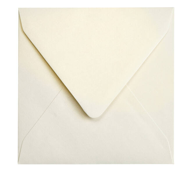 Envelop Papicolor 140x140mm metallic ivoor pak à 6 stuks