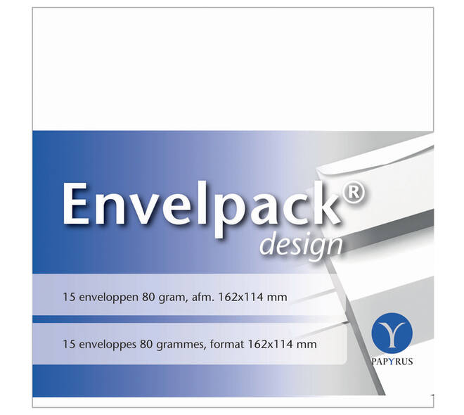 Envelop Papyrus Envelpack Design C6 114x162mm wit 894406 15 stuks