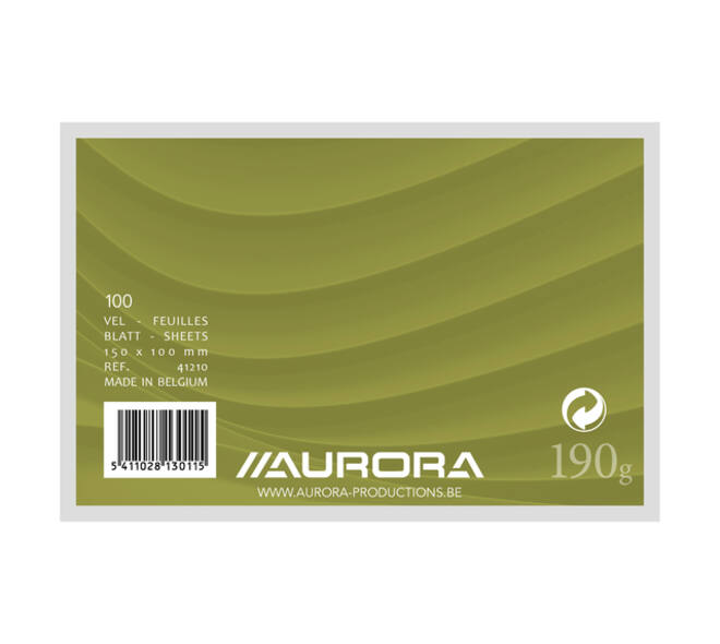 Systeemkaart Aurora 150x100mm blanco 190gr wit 100 vel
