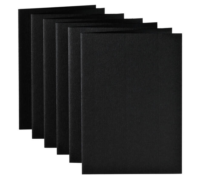 Correspondentiekaart Papicolor dubbel 105x148mm ravenzwart pak à 6 stuks