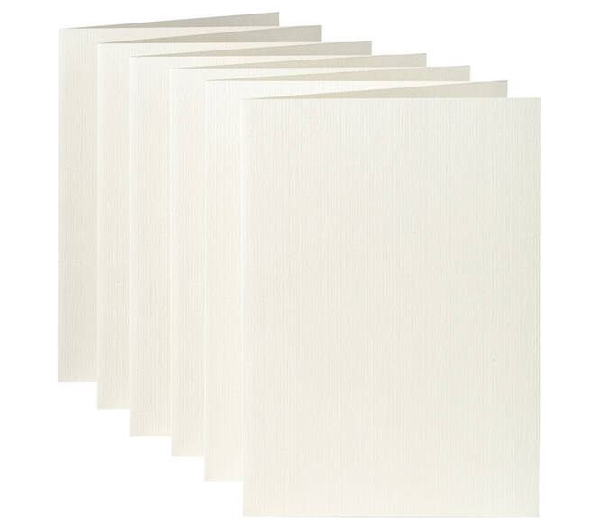 Correspondentiekaart Papicolor dubbel 105x148mm anjerwit pak à 6 stuks