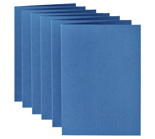 Correspondentiekaart Papicolor dubbel 105x148mm donkerblauw pak à 6 stuks