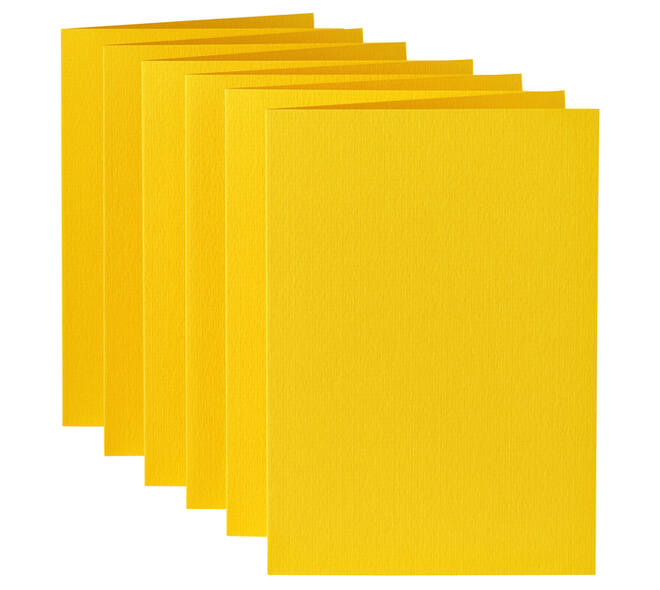 Correspondentiekaart Papicolor dubbel 105x148mm dottergeel pak à 6 stuks