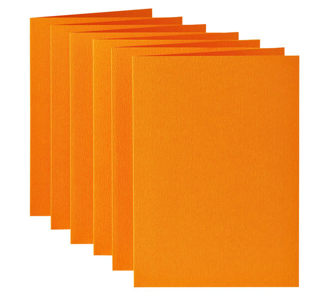 Correspondentiekaart Papicolor dubbel 105x148mm oranje pak à 6 stuks