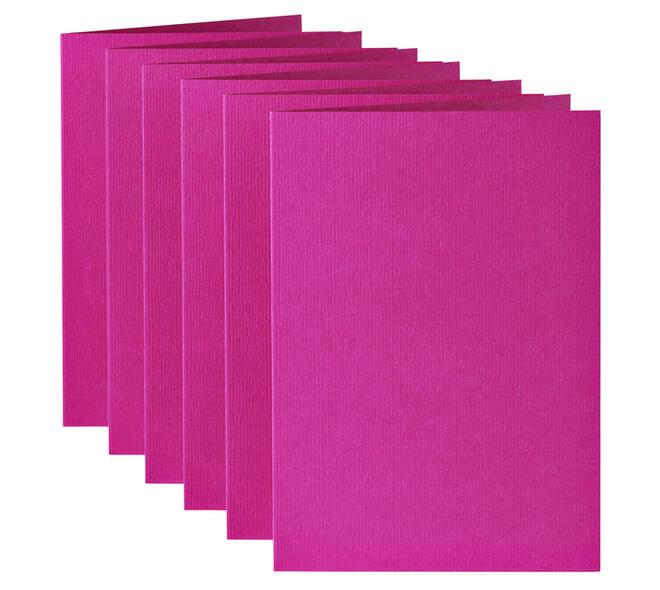 Correspondentiekaart Papicolor dubbel 105x148mm felroze pak à 6 stuks