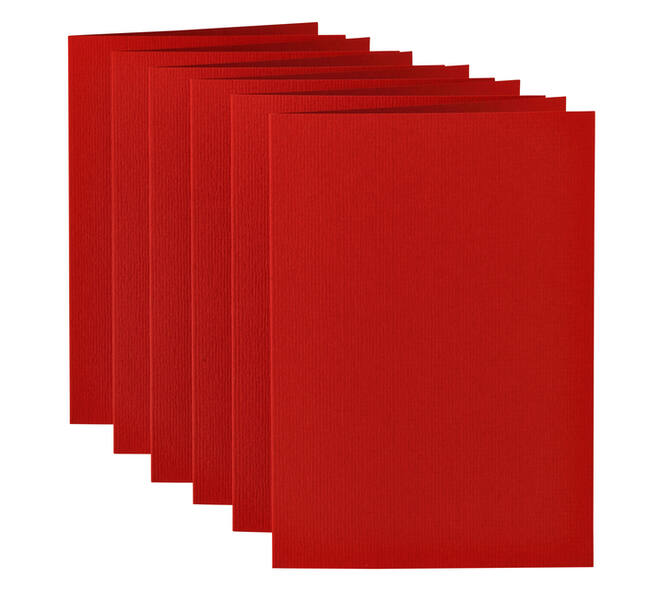 Correspondentiekaart Papicolor dubbel 105x148mm rood pak à 6 stuks