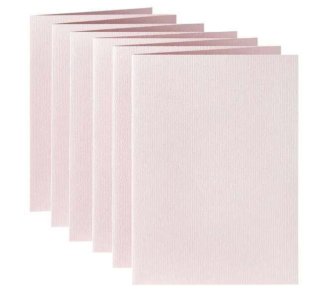 Correspondentiekaart Papicolor dubbel 105x148mm lichtroze pak à 6 stuks