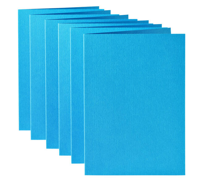 Correspondentiekaart Papicolor dubbel 105x148mm hemelsblauw pak à 6 stuks