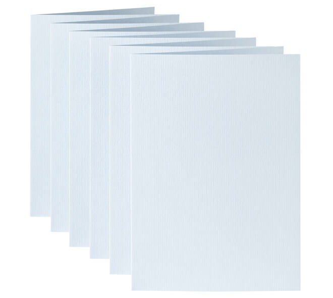 Correspondentiekaart Papicolor dubbel 105x148mm babyblauw pak à 6 stuks