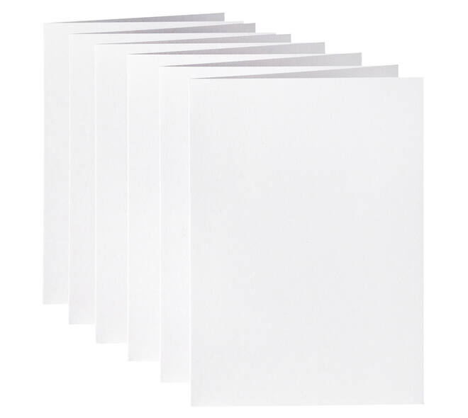 Correspondentiekaart Papicolor dubbel 105x148mm kraft wit pak à 6 stuks