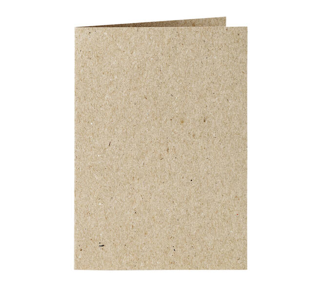 Correspondentiekaart Papicolor dubbel 105x148mm kraft grijs pak à 6 stuks