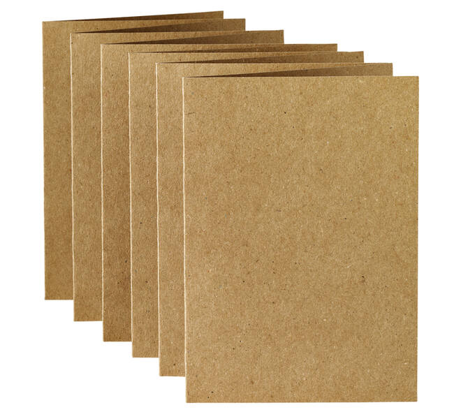 Correspondentiekaart Papicolor dubbel 105x148mm bruin pak à 6 stuks