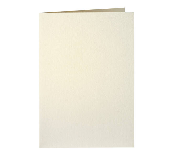 Correspondentiekaart Papicolor dubbel 105x148mm metallic ivoor pak à 6 stuks