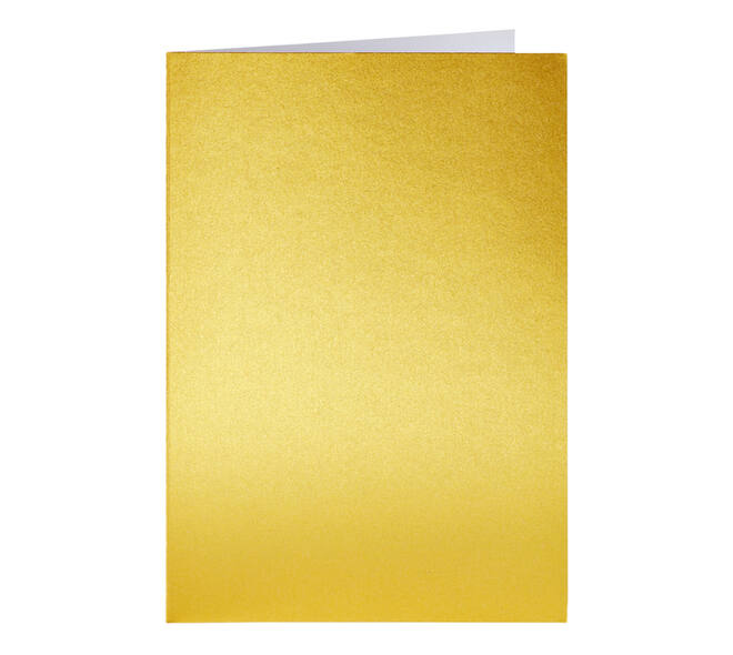 Correspondentiekaart Papicolor dubbel 105x148mm metallic goud pak à 6 stuks