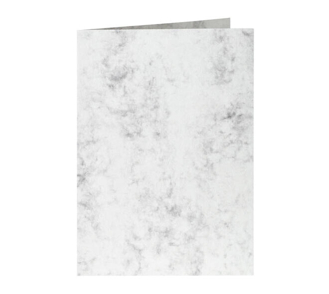 Correspondentiekaart Papicolor dubbel 105x148mm marmer grijs pak à 6 stuks