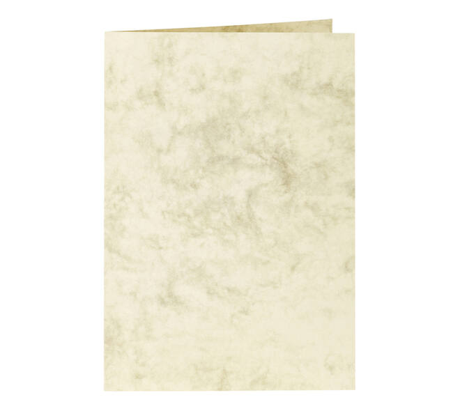 Correspondentiekaart Papicolor dubbel 105x148mm marmer ivoor pak à 6 stuks