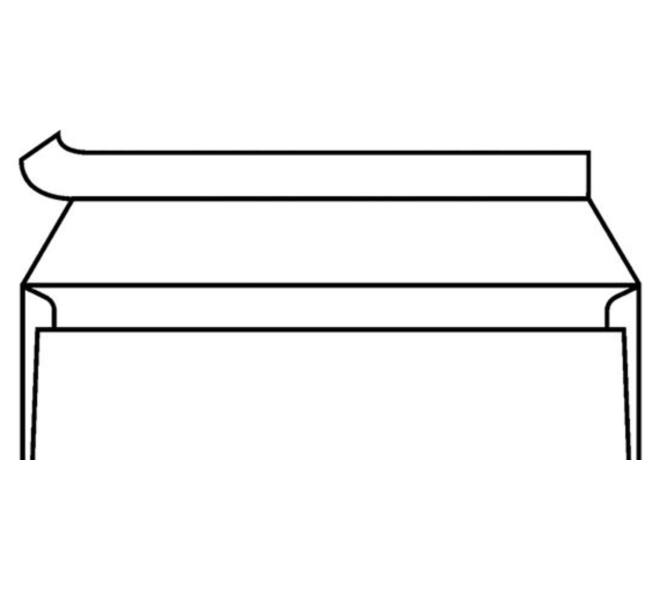 Envelop IEZZY bank C5/6 114x229mm zelfklevend strip wit 500 stuks