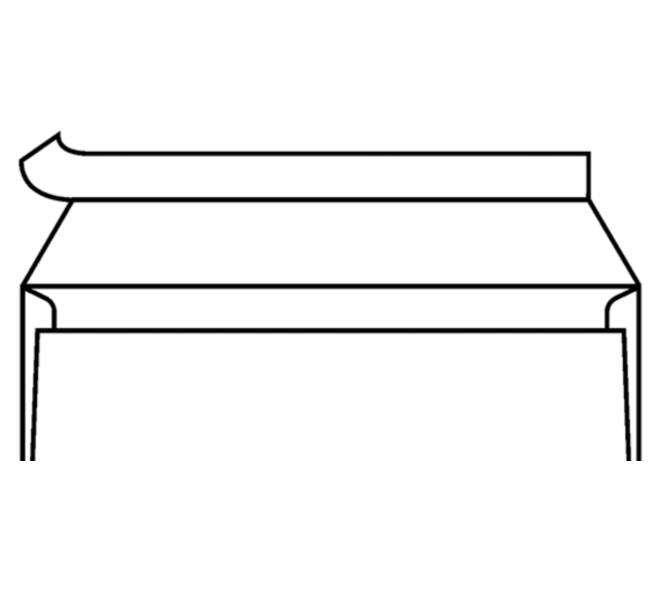 Envelop IEZZY C5/6 114x229mm venster rechts strip wit 500 stuks