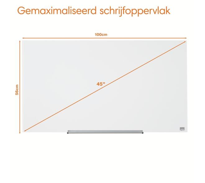Glasbord Nobo Impression Pro 99,3x55,9cm briljant wit