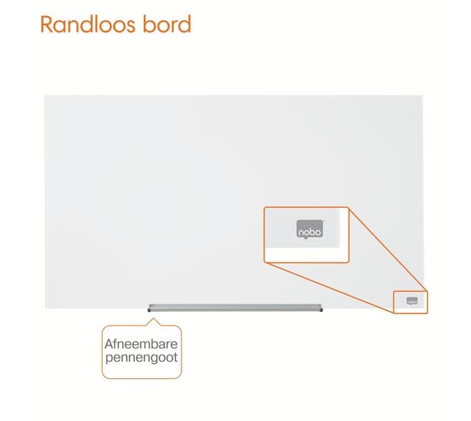 Glasbord Nobo Impression Pro 99,3x55,9cm briljant wit