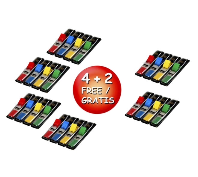 Indextabs Post-it 6834 11.9x43.1mm 4+2 gratis 35 tabs per dispenser
