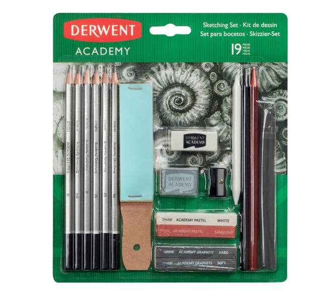 Grafietschetsset Derwent Academy 19-delig
