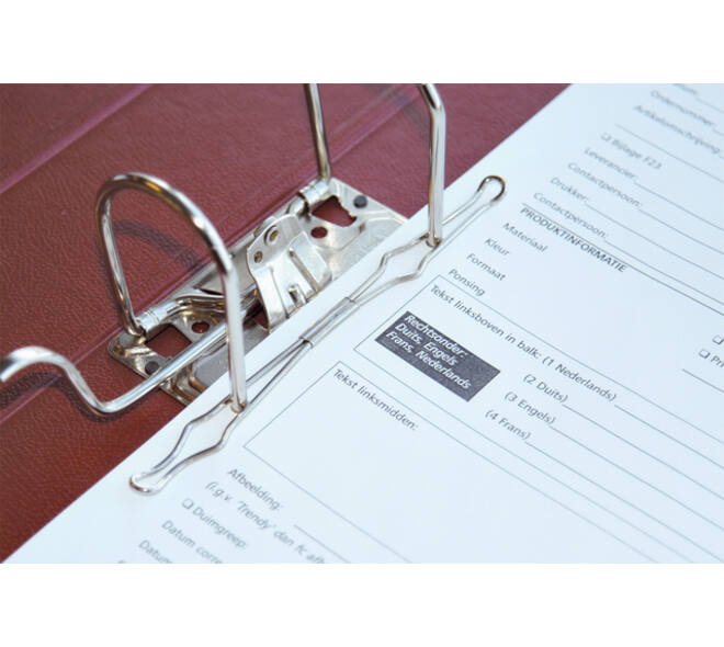 Papierspanner Kangaro voor ordners en ringbanden 20 stuks