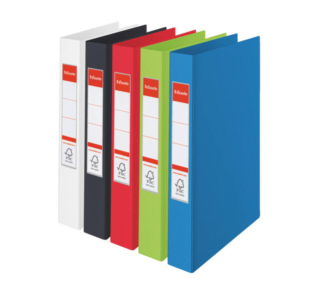 Ringband Esselte Standaard A4 42mm 30% gerecycled PP folie assorti