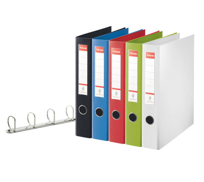 Ringband Esselte Standaard maxi 30% gerecycled PP folie wit