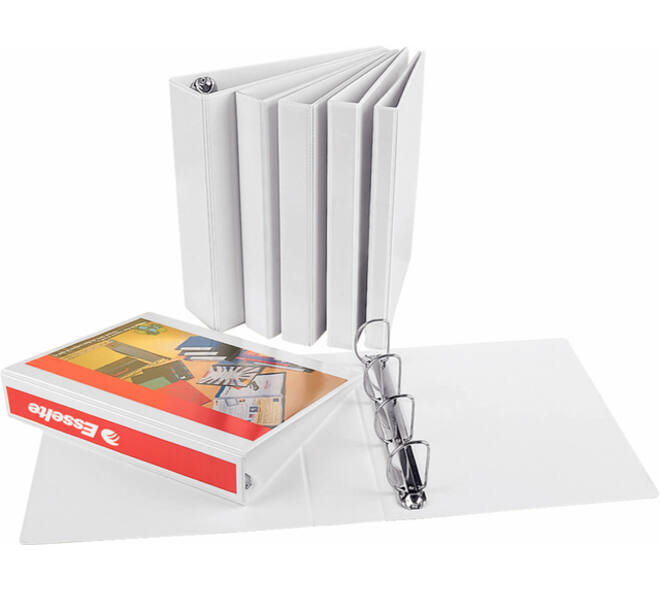 Presentatieringband Esselte panorama A5 2-rings D-mechaniek 25mm PP wit