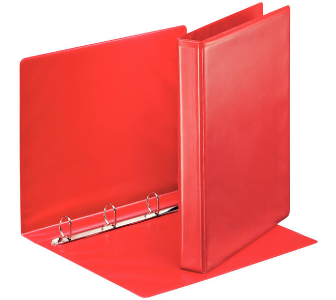Presentatieringband Esselte Essentials panorama A4 4-rings D-mechaniek 25mm rood